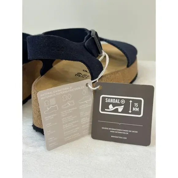 Birkenstock Papillio - Glenda Suede Leather Textile in Midnight - size 39/US 8 - Picture 5 of 8